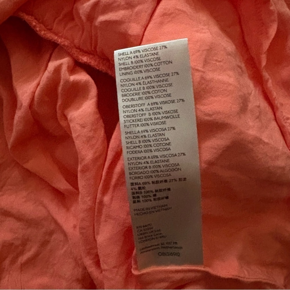 Anthropologie Maeve Coral T-Shirt Dress Size Large - Picture 7 of 8